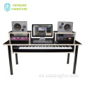 Soporte de teclado de madera de alta calidad, el escritorio de audio más popular de los muebles del estudio de grabación